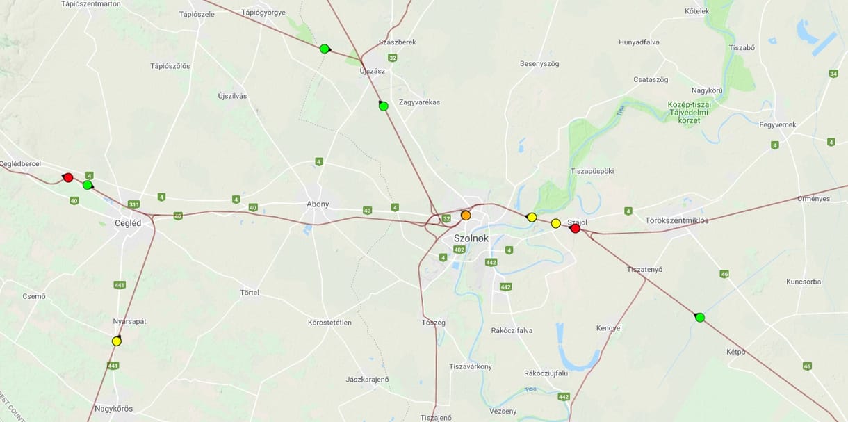 Megrongálódott a felsővezeték Szolnok mellett, jelentős késések várhatók