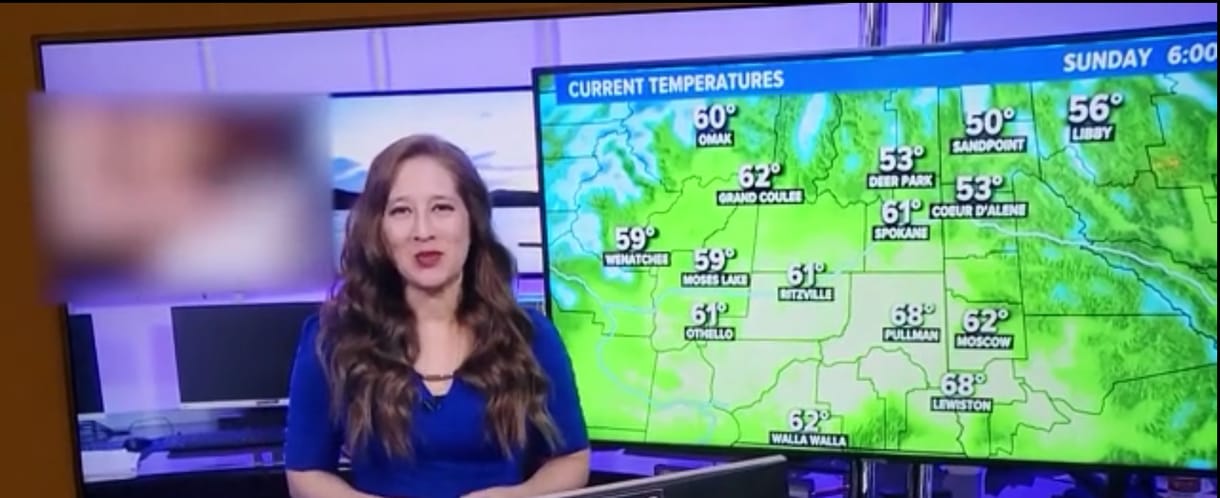 Pornófilm ment a háttérben, miközben a meteorológus beharangozta a jó időt