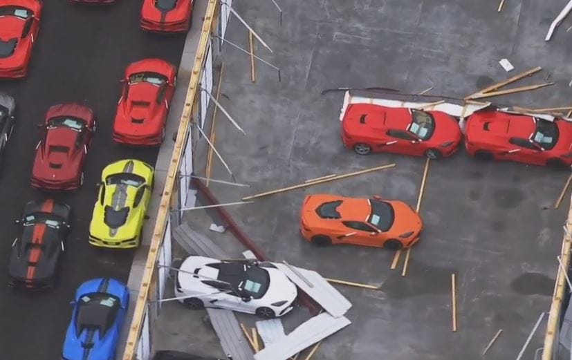Több mint száz Chevrolet Corvette megy a darálóba, miután megtépázta őket a decemberi tornádó