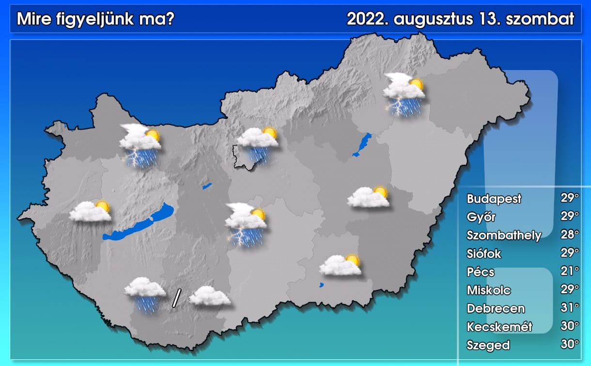 Egészen kibírható az idő ma, a Balaton 23, a Velencei-tó 23,5 fokos