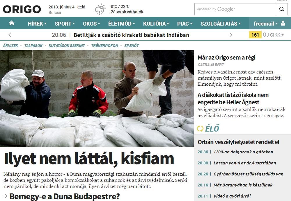 Megújult az Origo, eltűnt a kapcsos logó