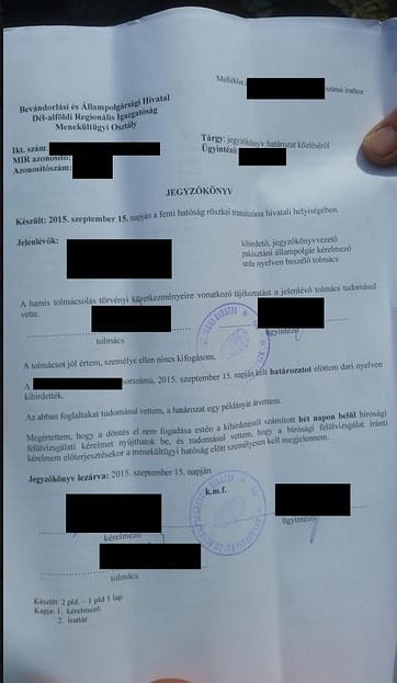 Íme az egyik első újfajta kitoloncolási határozat - fotók