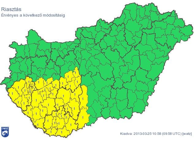 Riasztás: akár 25 centi hó is eshet – térkép