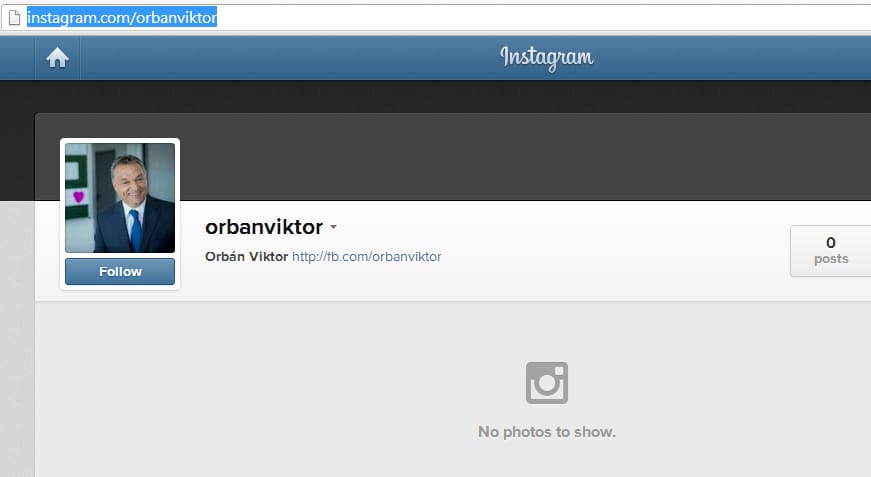 Instagramon nyomul Orbán Viktor