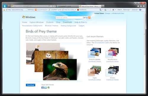 Ragadozómadarak a Windows 7-hez
