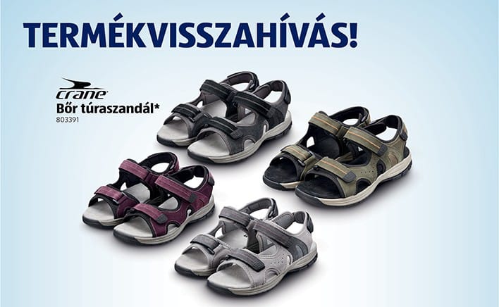 Krómtartalmú szandálokat hív vissza az Aldi