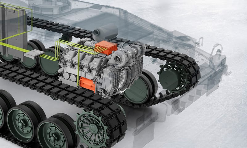 Hibrid V10-es dízelmotorral támadnak a legújabb tankok