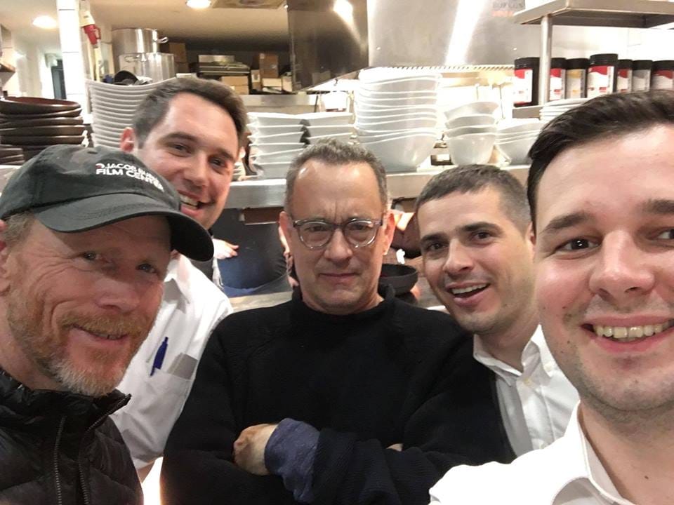 Tom Hanks és Ron Howard a Borkonyhán szelfizett