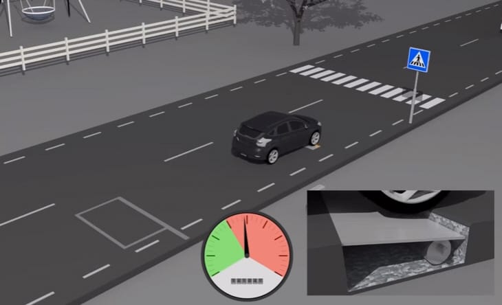 Az intelligens fekvőrendőr csak akkor fegyelmez, ha tényleg gyorsan mész – videó
