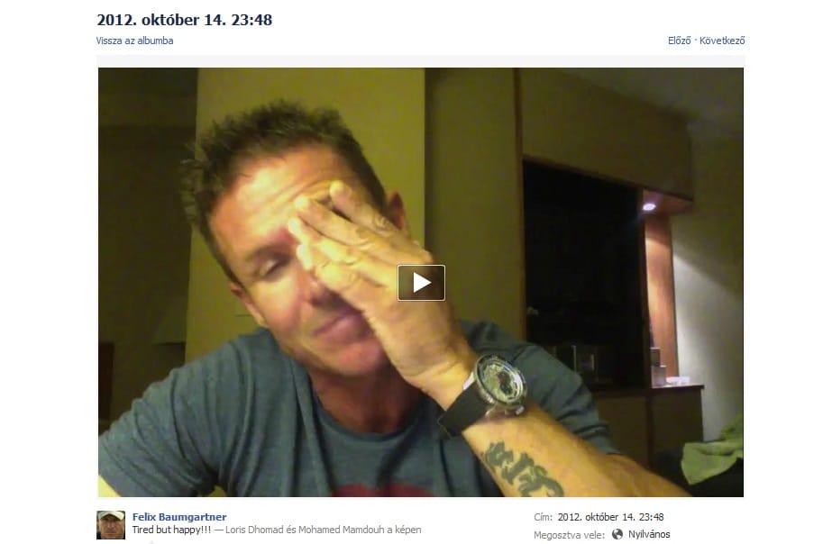 Videó: Baumgartner mindannyiunknak üzent