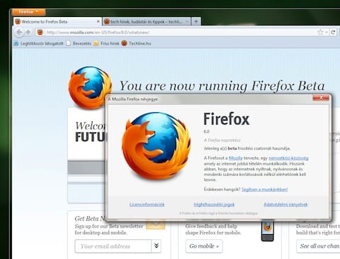 Egy újabb Firefox: letölthető a 6-os bétája