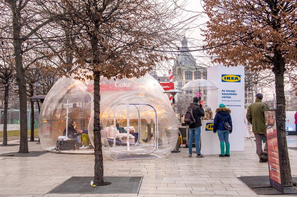 Buborékokat épített a belvárosban az IKEA - fotók
