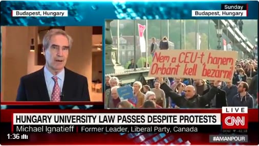 CEU-rektor a CNN-en: „Túszul ejtett bennünket a kormány”