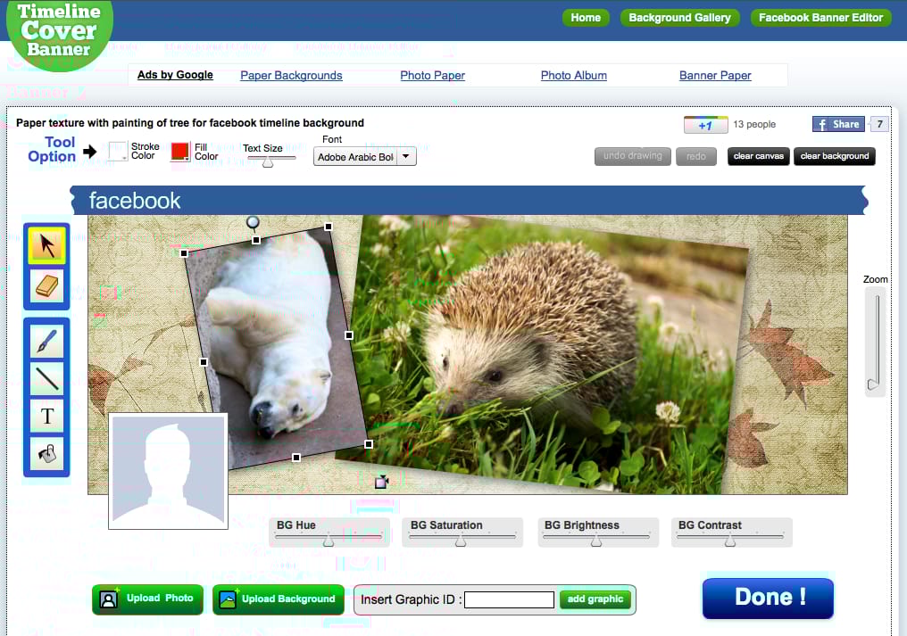 Készítsünk látványos Facebook Timeline fejlécet egyszerűen, online