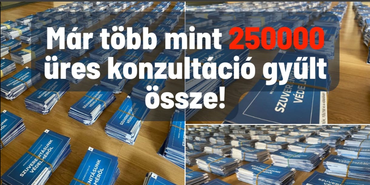 Már 250 ezer üres nemzeti konzultációs ívet gyűjtött be az aHang az ellenkonzultáció keretében
