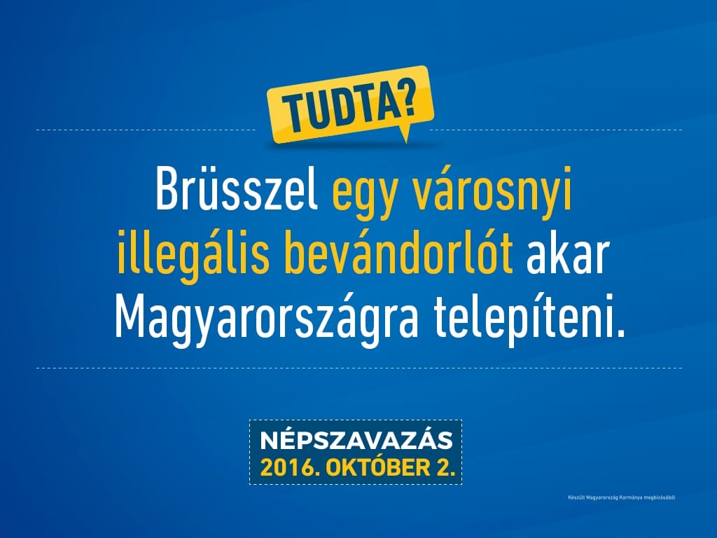 Tudta? Letiltanák a kormány összes menekültes hirdetését