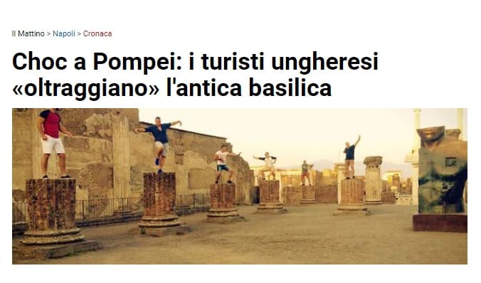 Hírünk a világban: magyar turisták pózoltak a pompeji romokon