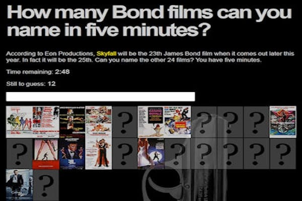 Játék a James Bond filmek szerelmeseinek [videóval]