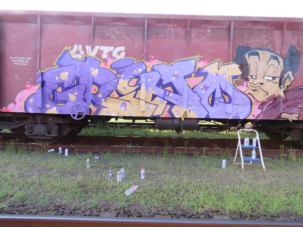 Összegraffitizett egy rákosrendezői vonatot, kutyájának akart vele emléket állítani