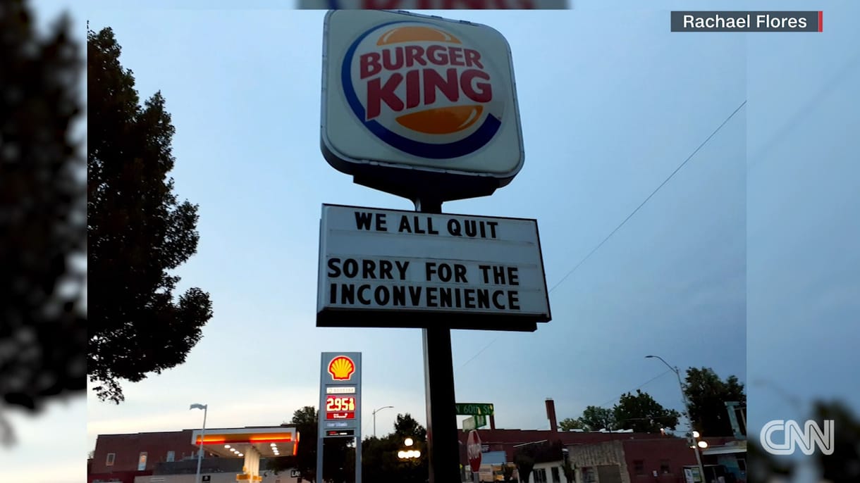 Vicces üzenettel tudatták egy nebraskai Burger King dolgozói, hogy mind felmondtak