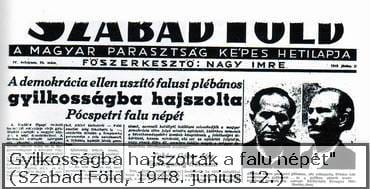 Újratemették a Pócspetri-ügy mártírját