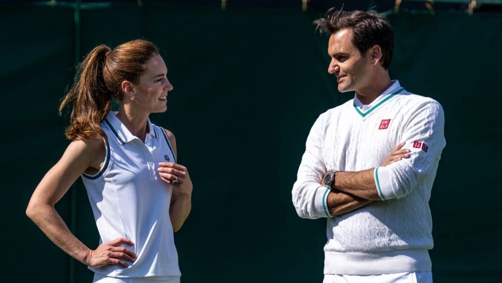 Katalin walesi hercegnővel lépett pályára Roger Federer Wimbledonban