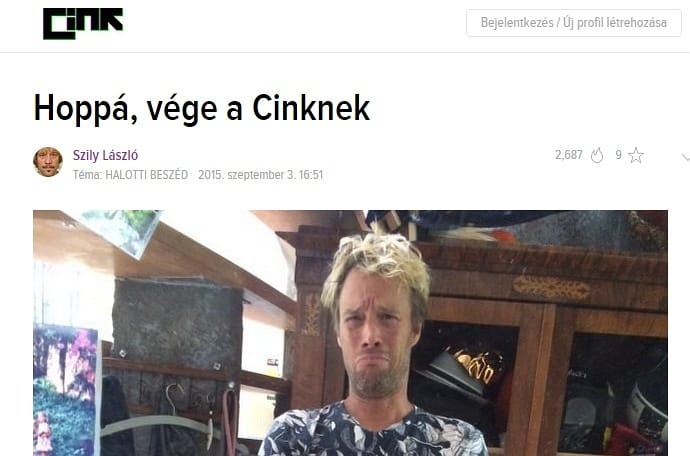 Kár: Itt a vége, bezár a Cink.hu