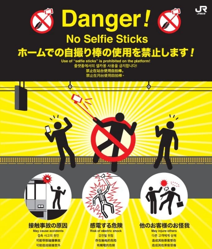 Japán: vigyázz a szelfibottal, ha jön a vonat!