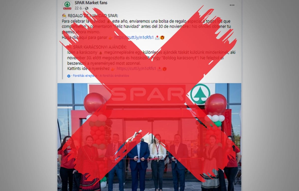 A Spar nevében fut egy játék a Facebookon, semmiképp se dőljön be neki
