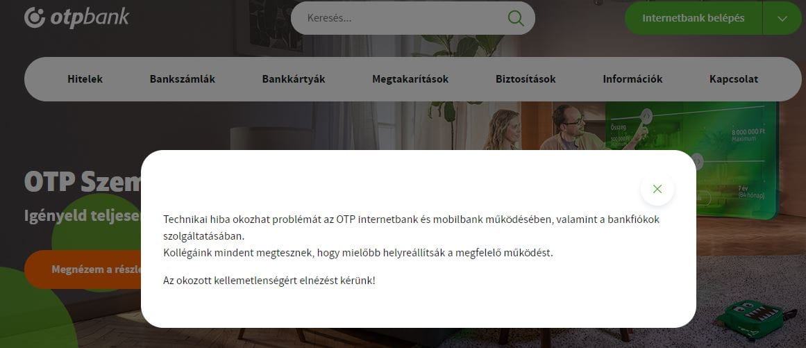 Technikai hiba miatt akadozik az OTP netes és mobilbankja