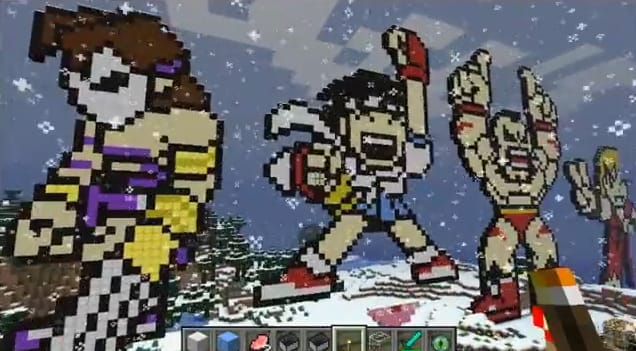 Street Fighter karakterek újrarajzolva a Minecraftban [videó]