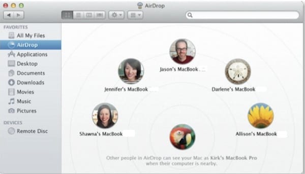 Az AirDrop használata régebbi Macintosh gépeken