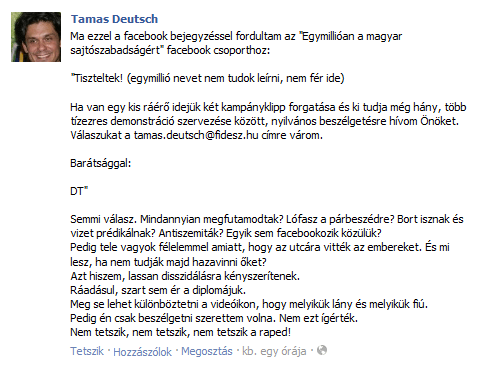 Dajcstomi visszatér: Lófasz a párbeszédre