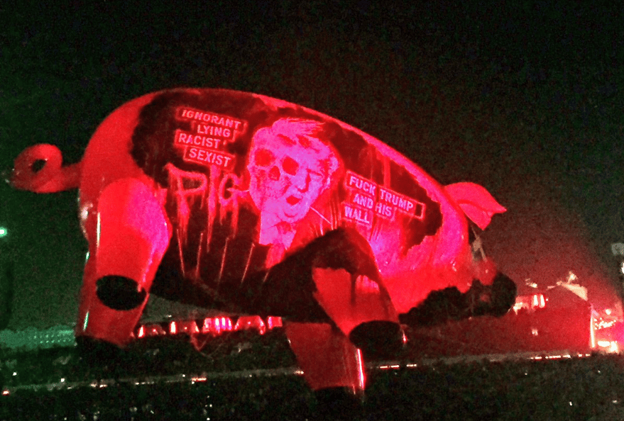 Roger Waters náciként és Ku-Klux-Klanosként ábrázolta Trumpot koncertjén