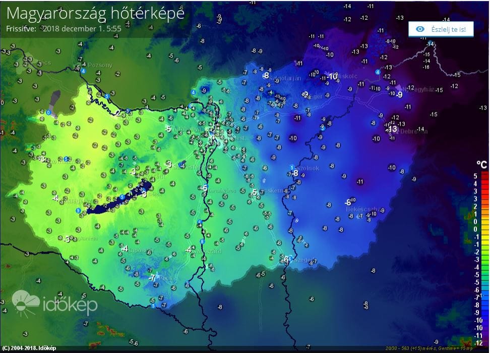 Kemény lehűlést hozott az első decemberi hétvége