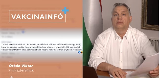 Orbán: Május elejére több mint 4 és félmillió ember lesz beoltva Magyarországon