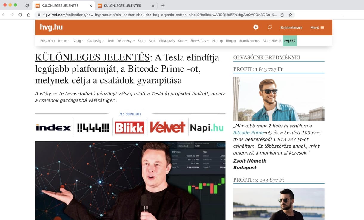 Vigyázzon, hova kattint: van, akitől milliókat csaltak ki, visszaélnek a HVG nevével