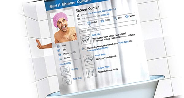 Csak fanatikusoknak - Facebook zuhanyfüggöny