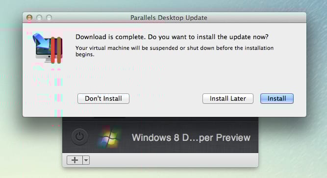 Parallels 7 frissítés: hivatalos Windows 8 DP támogatás
