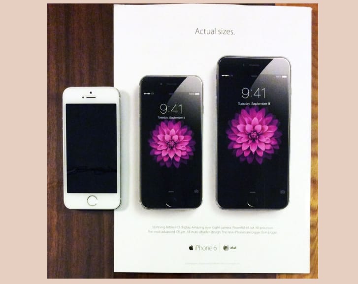 Nyomtatásban mutatja meg az Apple, mekkorák is valójában az iPhone 6-ok