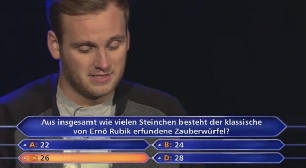 Egy vagyont nyert, mert tudta, hogy hány darabból áll a Rubik-kocka