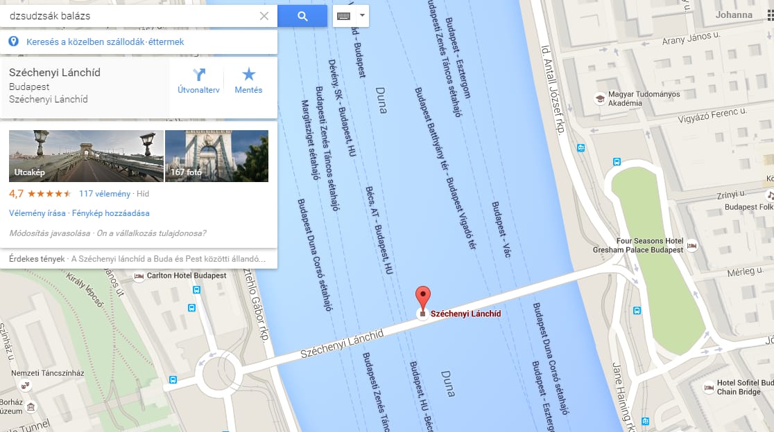 Dzsudzsákot a lehető legjobb helyre tette a Google Maps
