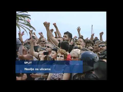 Botrány a spliti melegfelvonuláson, rátámadtak a felvonulókra - videó