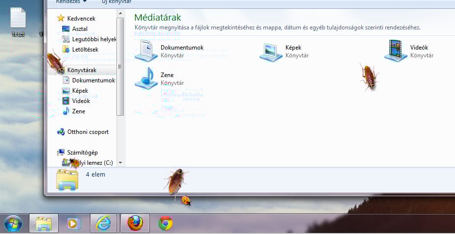 Tegyen virtuális katicákat és csótányokat a Windows Asztalára
