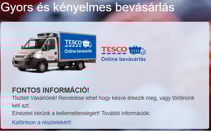 Online vásárolt vagy vásárolna a Tescóban? Baj van!