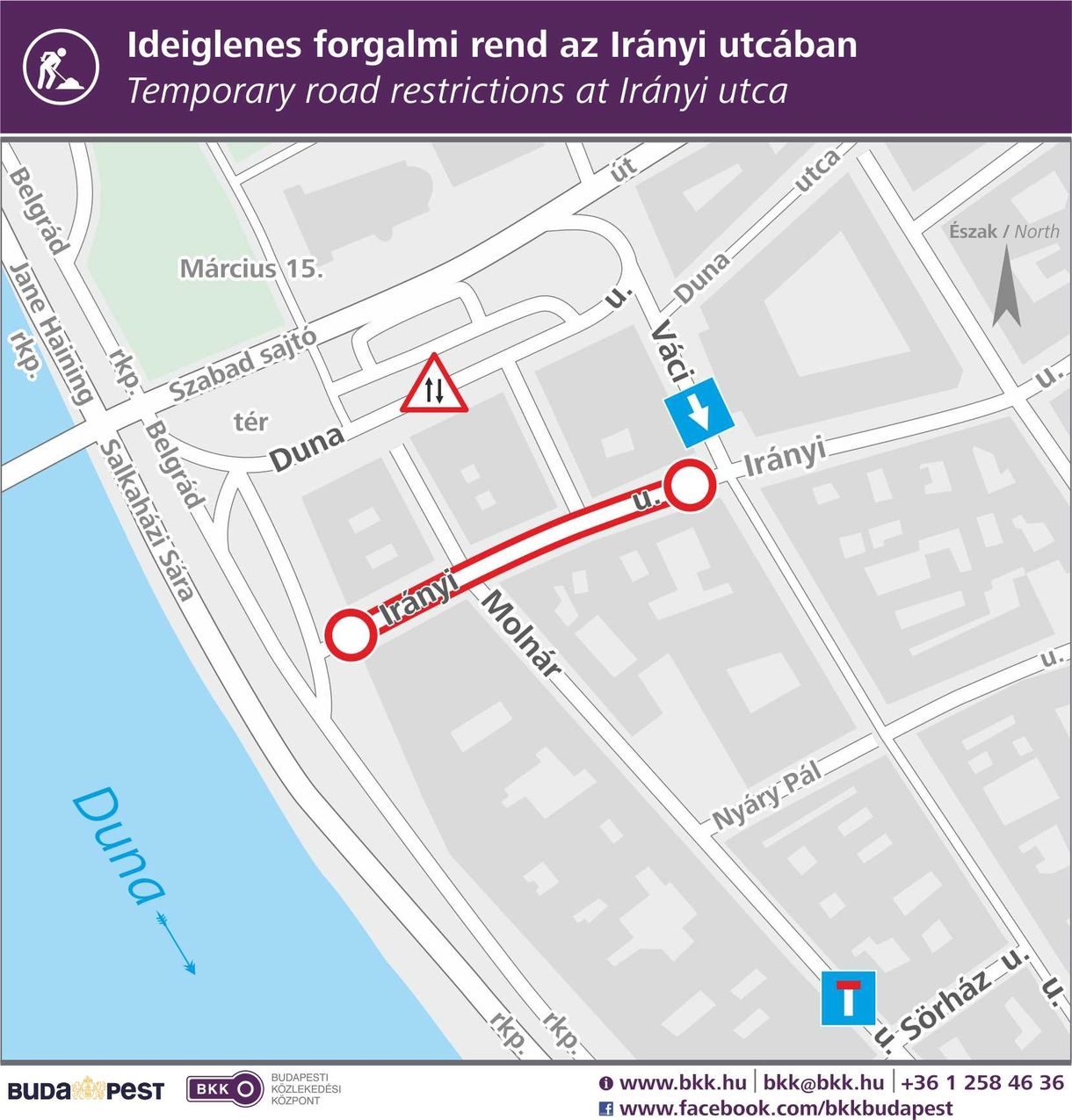 Újra változik a közlekedés holnaptól a Ferenciek terénél