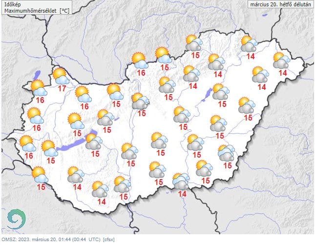 A hét második felére már megjön a 20 fokos időjárás