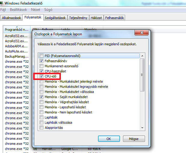 Rejtett funkciók a Feladatkezelőben