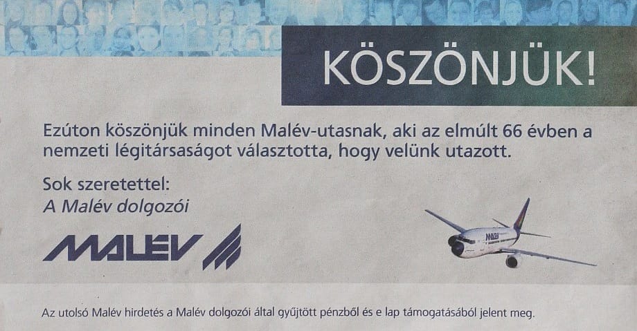 Nem tudnak elhelyezkedni a Malév volt dolgozói