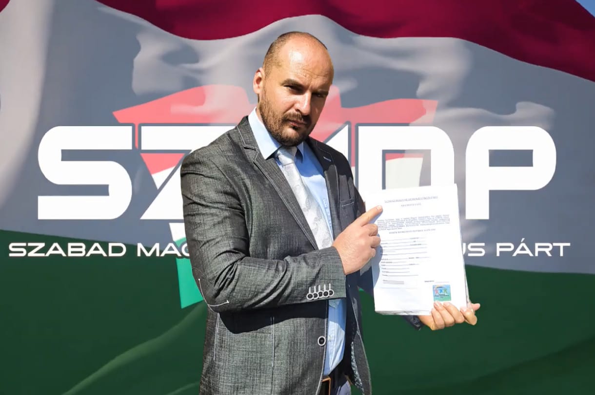 Alig takarhatóan lóg ki a Fidesz-láb egy a választásokra készülő új párt mögül